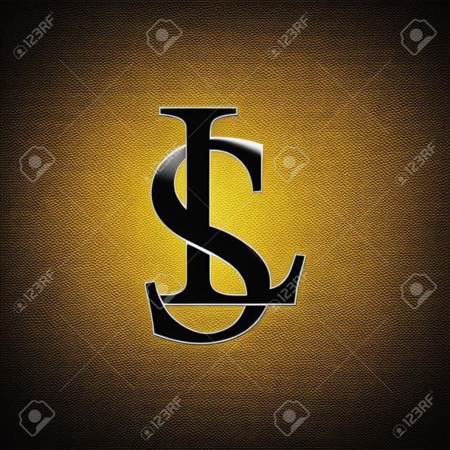 letter sl linked overlapping monogram logo vector