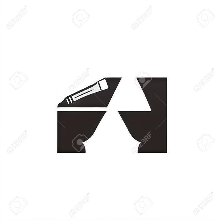letter m blacksmith design logo vector