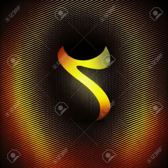 number two arabic simple curves symbol vector