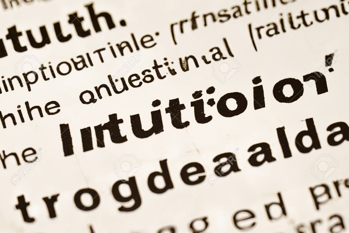 Definition of word intuition in dictionary