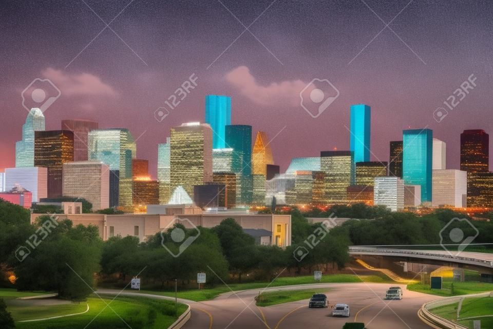 Cityscape of Downtown Houston Texas from the Southside
