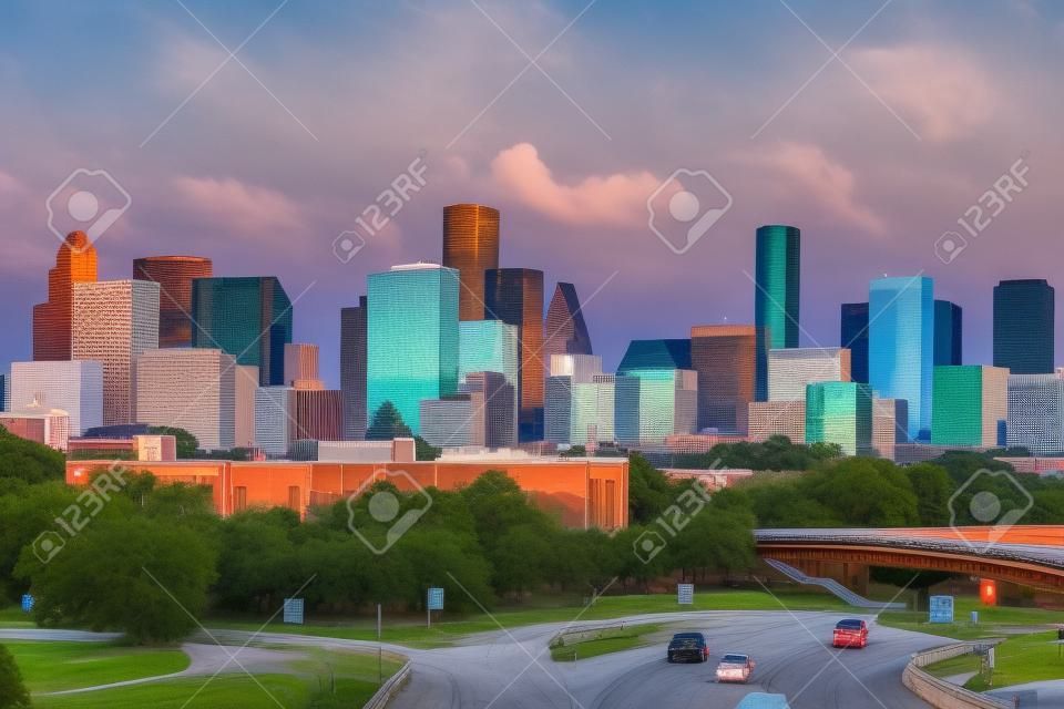 Cityscape of Downtown Houston Texas from the Southside