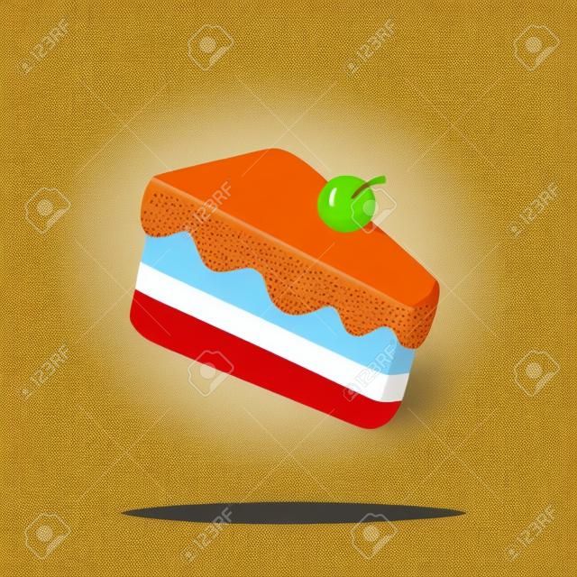 Slice of cake and bakery illustration