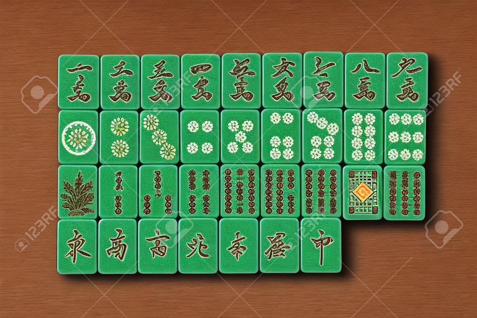 mahjong tegels collectie