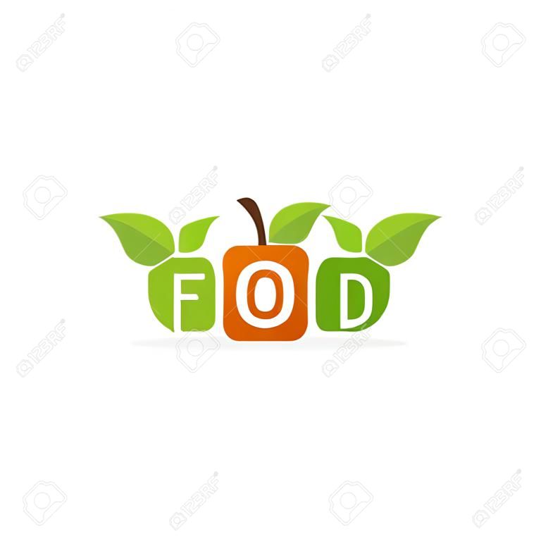 Low-Poly-Restaurant-Logo, Feinschmecker, gesunde und biologische Lebensmittelindustrie.