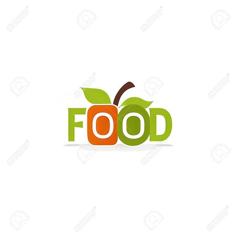 Low-Poly-Restaurant-Logo, Feinschmecker, gesunde und biologische Lebensmittelindustrie.