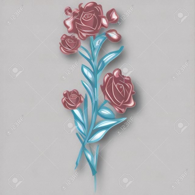 Stylish rose outline icon, great design for any purposes.