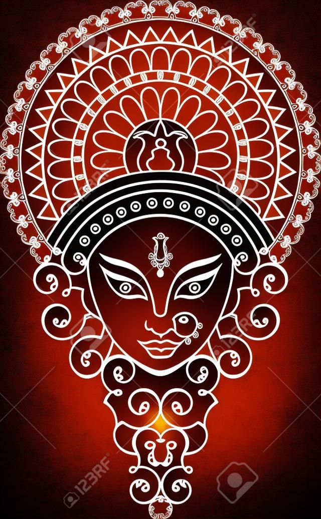 Durga dea della potenza grafica vettoriale