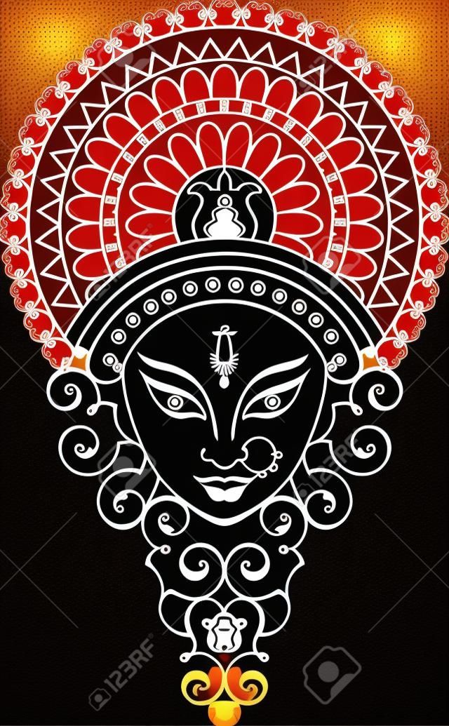 Durga dea della potenza grafica vettoriale