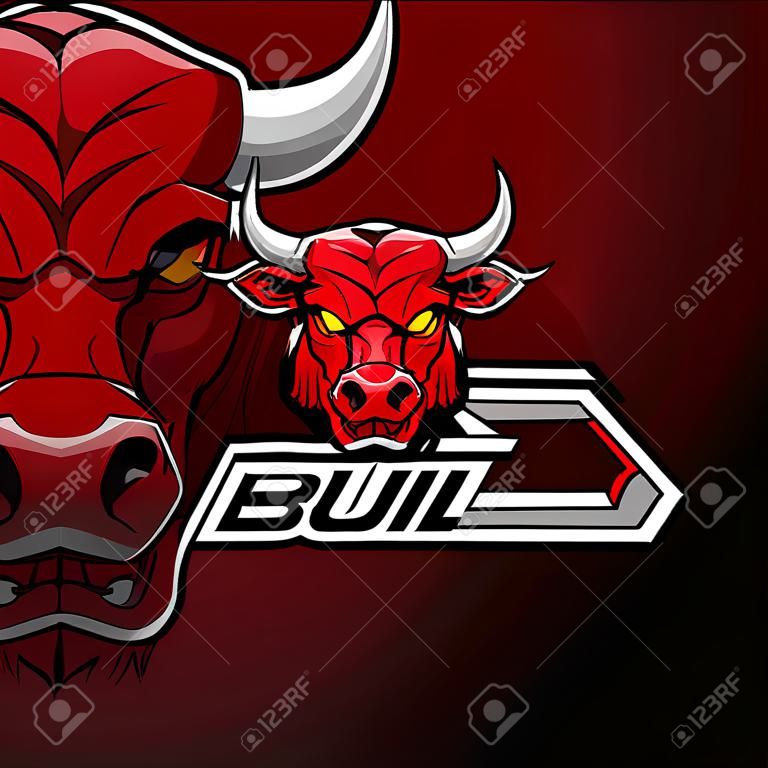 Angry Bull cabeça em vermelho