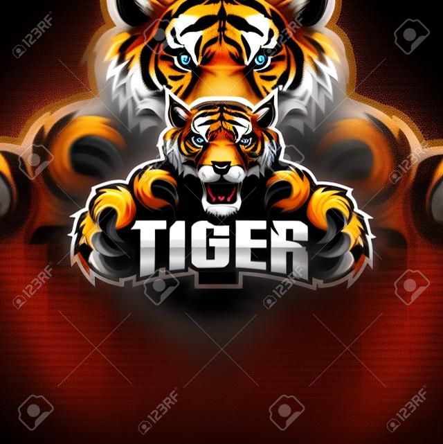 Tiger head mascot e-sport  design