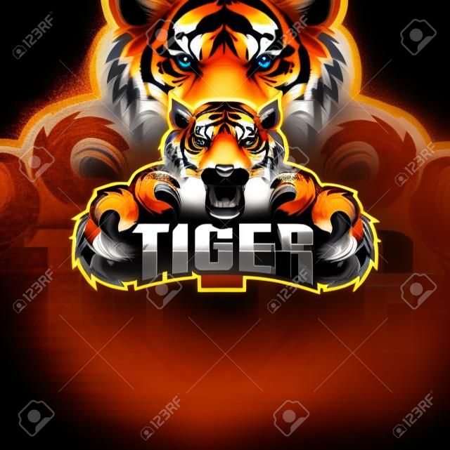 Tiger head mascot e-sport  design