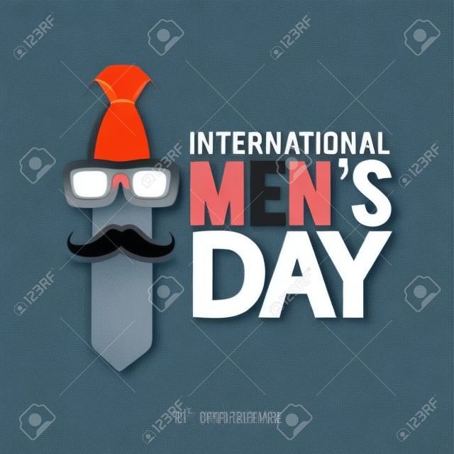 Vector illustration of International Men's Day. For a poster or banner and greeting card.