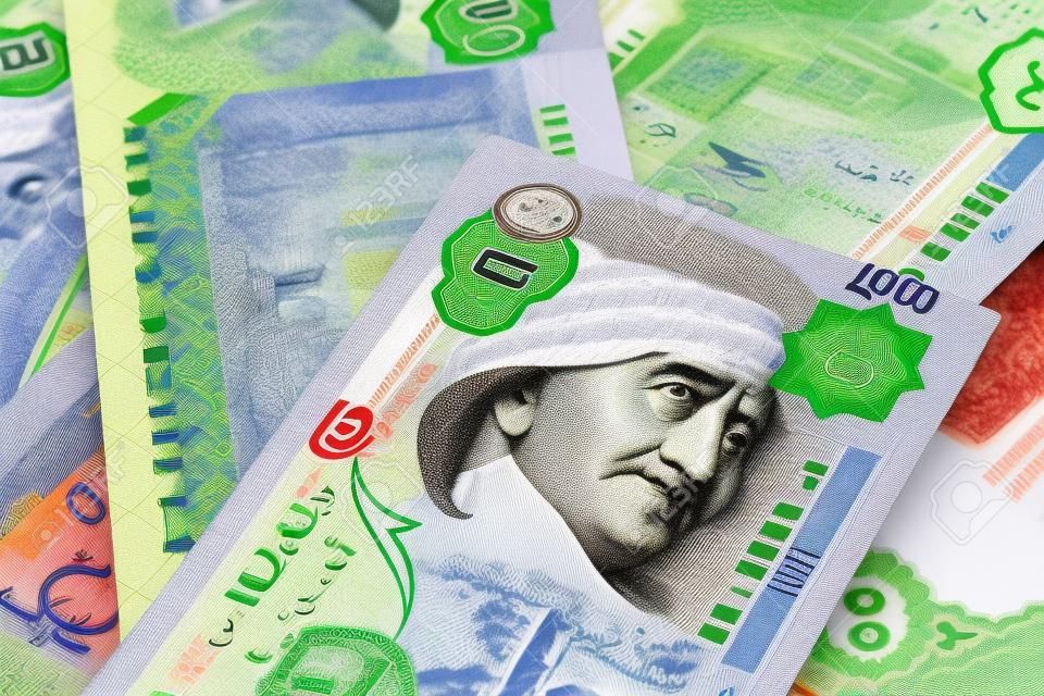 UAE货币500迪拉姆特写注意
