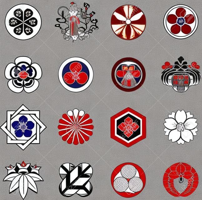 Kamon blason de la famille est un emblème traditionnel du Japon