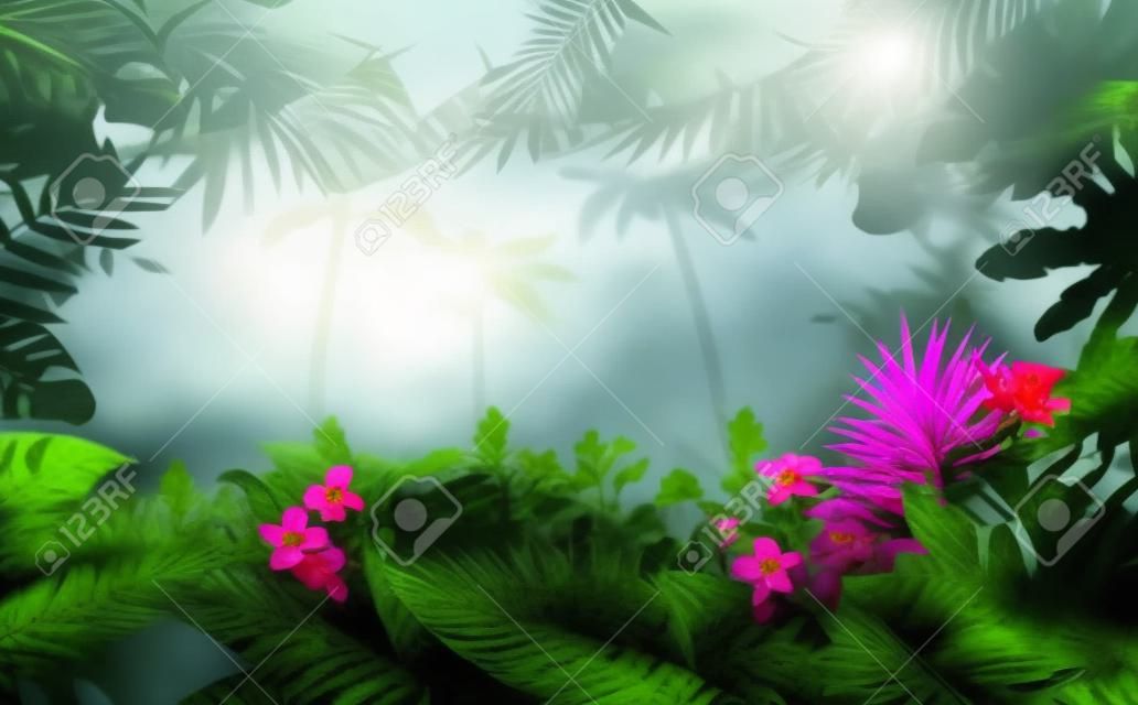 ジャングルの花と植物