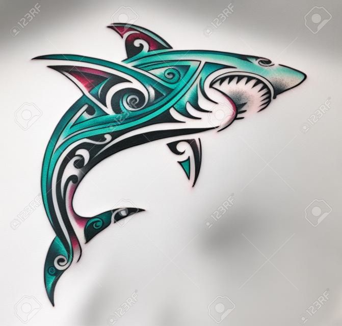 鲨鱼纹身形状