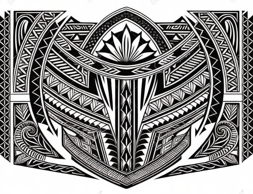 Polynesian ornamental tattoo design. Good for sleeve area patterns