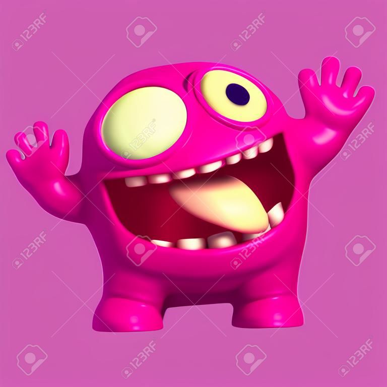 crazy pink monster