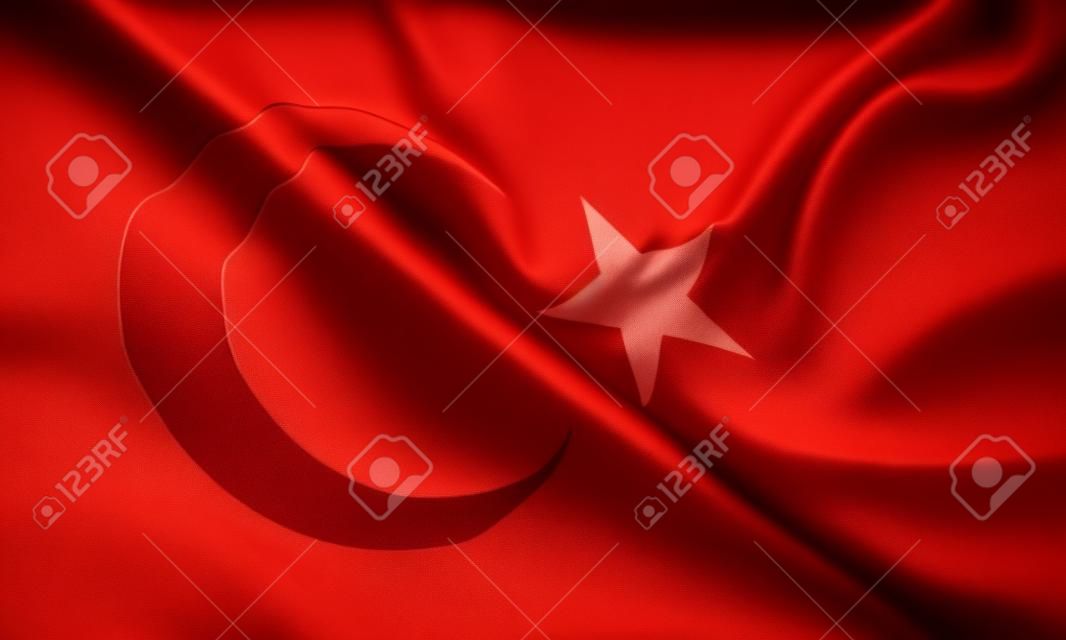 waving flag of turkey