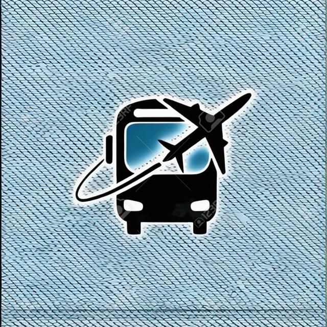 Airport Bus Shuttle Vector Icon