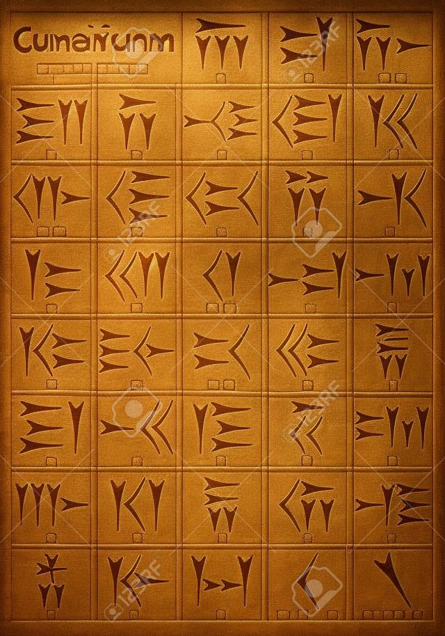 Cuneiform является система письма впервые разработана древними шумерами Месопотамии
