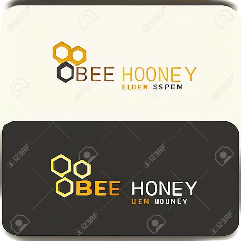 Logotipo mel de abelha. Logotipo elegante e moderno para produtos de abelha.