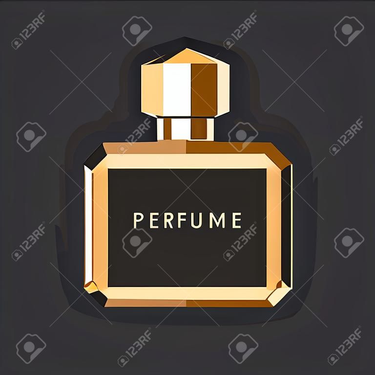 Parfum pour femme. l'image des flacons de parfum. belle image vectorielle dans un style plat pour la conception.