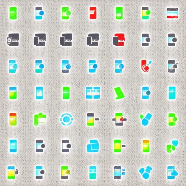 Mobile repair service line icons set. linear style symbols collection, outline signs pack. vector graphics. Set includes icons as screen protector glass, smartphone diagnostic, phone broken display