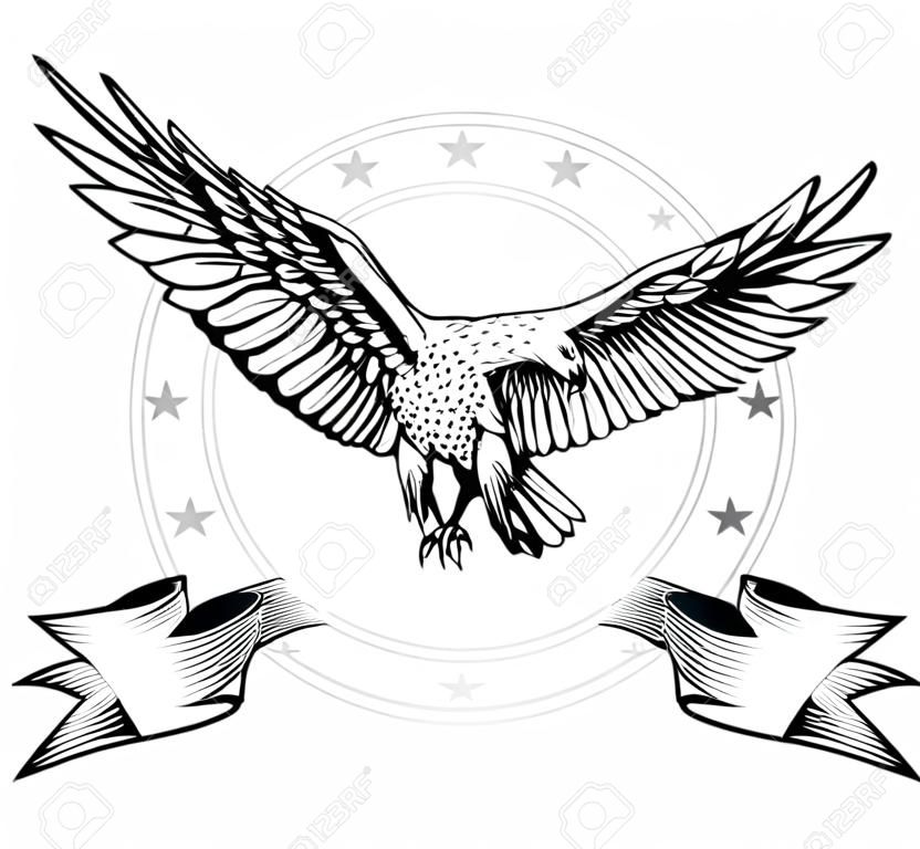 Extienda el ala bandera del águila
