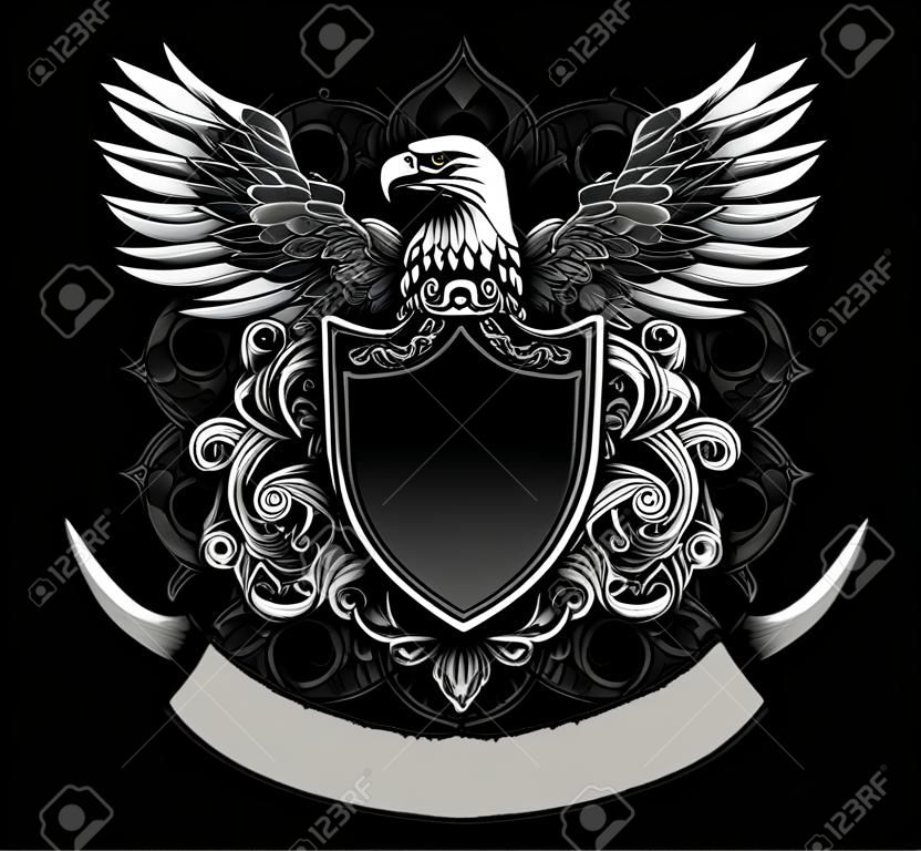Eagle on Dark Shield Insignia