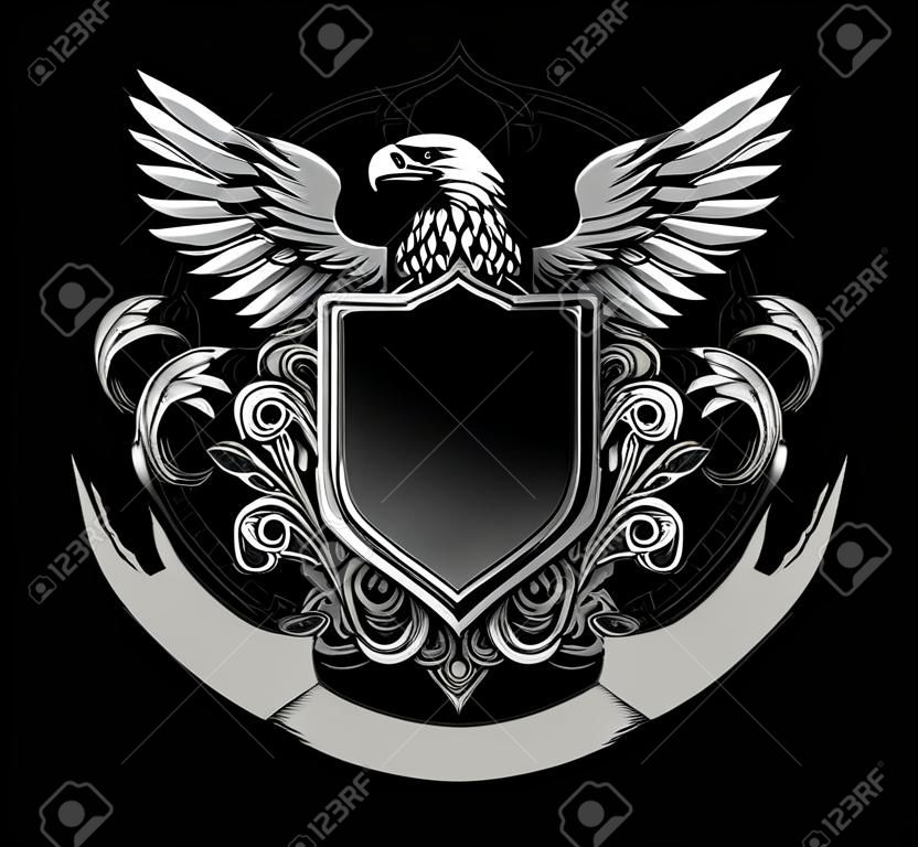 Eagle on Dark Shield Insignia