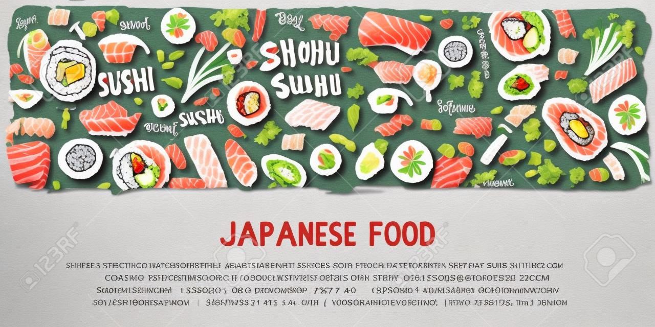 Визитная карточка для суши. Суши-меню, суши-бар.