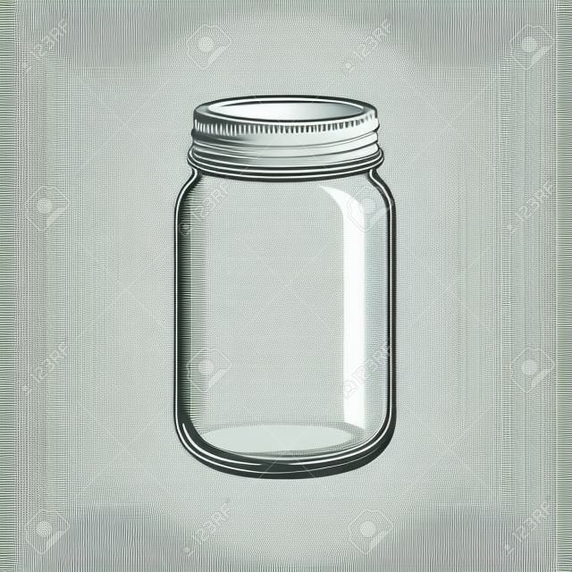 Glass mason jar vector art design illustration