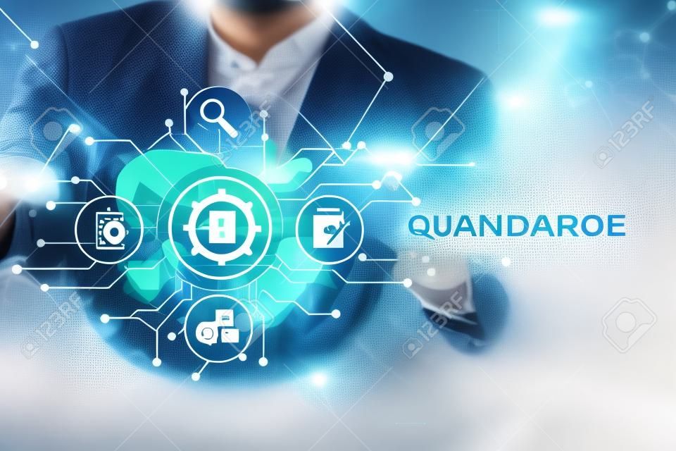 Controle de qualidade padrão Garantia de garantia Internet Business Technology Concept.
