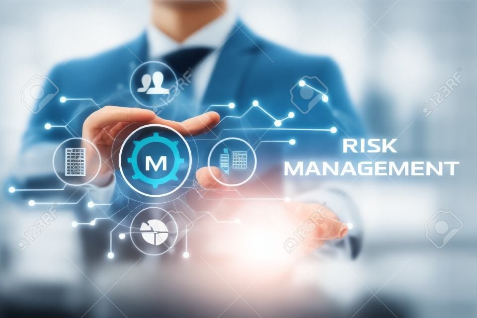 風險管理戰略計劃財務投資互聯網業務技術概念。