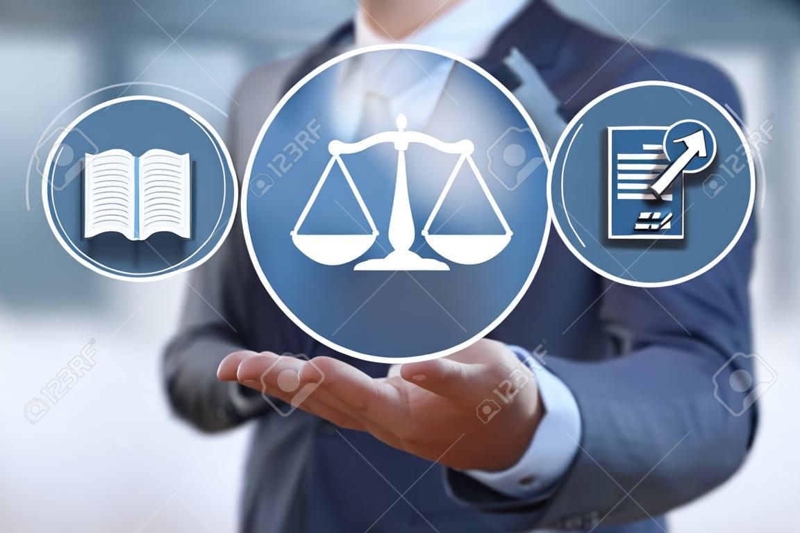 İş Hukuku Avukatı Yasal İş İnternet Teknolojisi Kavramı.