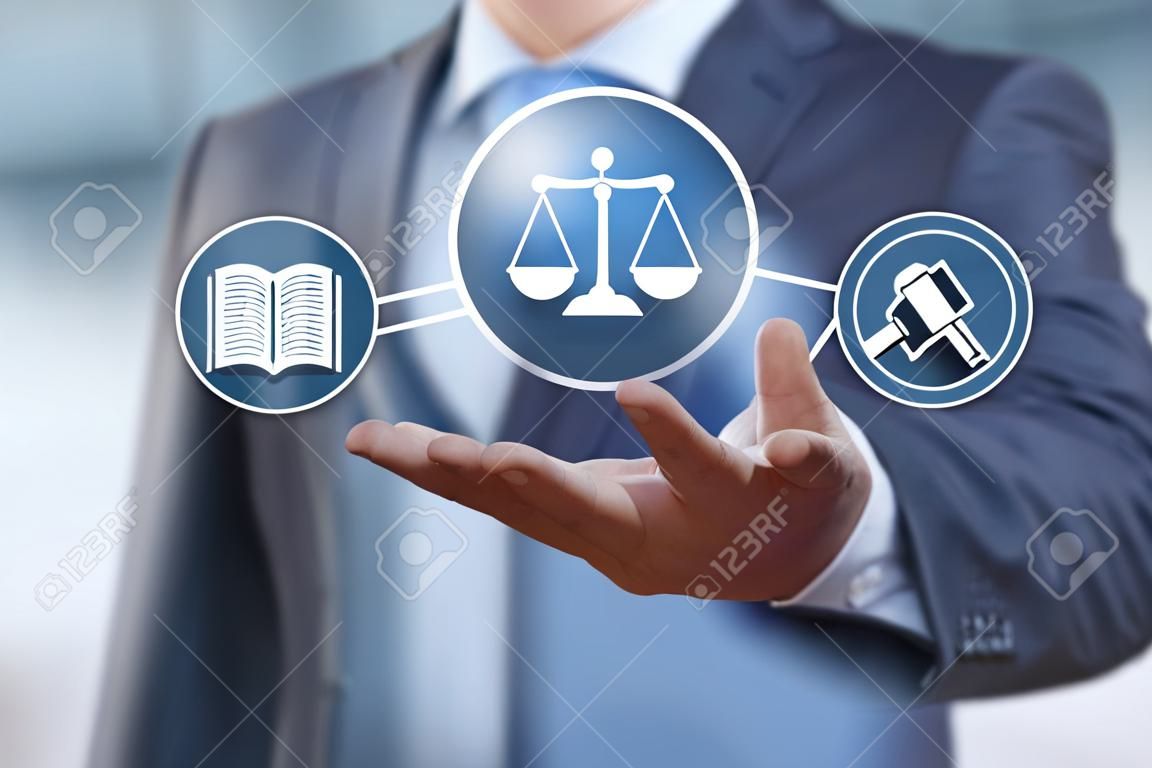 Derecho laboral Lawyer Legal Business Internet Technology Concept.