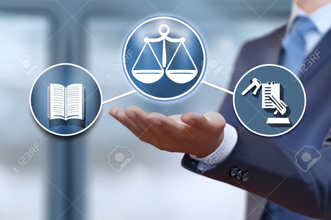 İş Hukuku Avukatı Yasal İş İnternet Teknolojisi Kavramı.