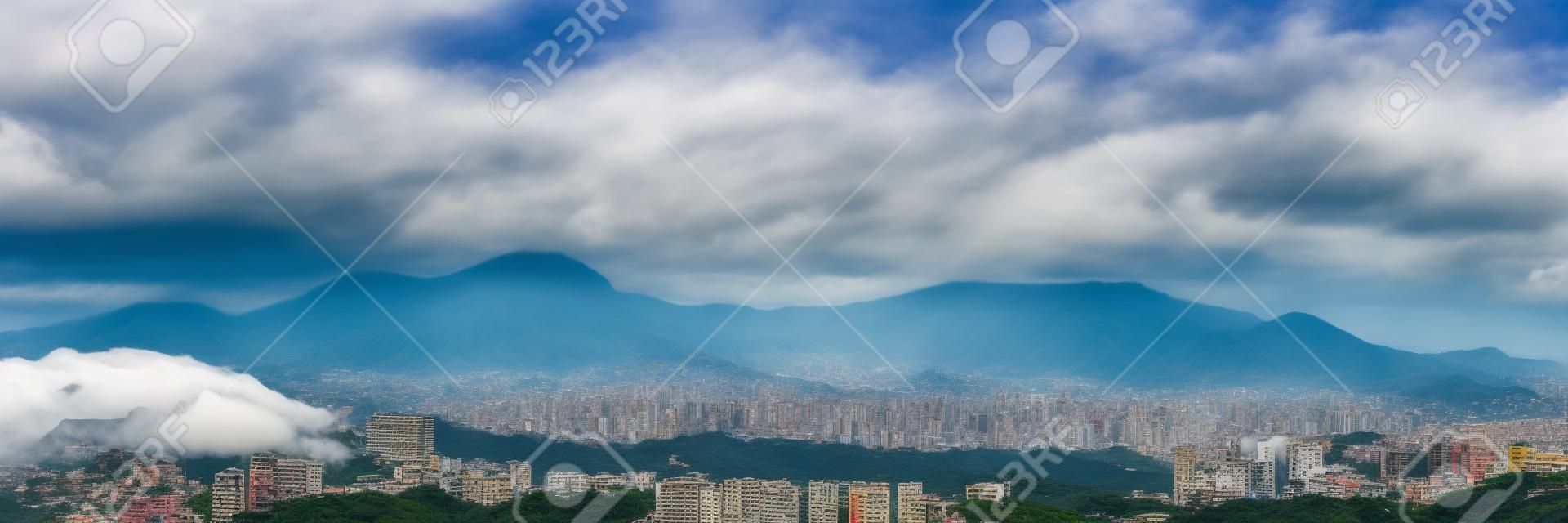 View of the city of Caracas and its iconic mountain el Avila or Waraira Repano.