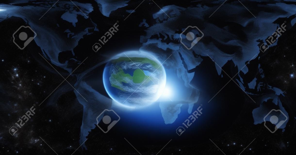 Planeta Terra e olho humano azul - "Elementos desta imagem fornecida pela NASA"