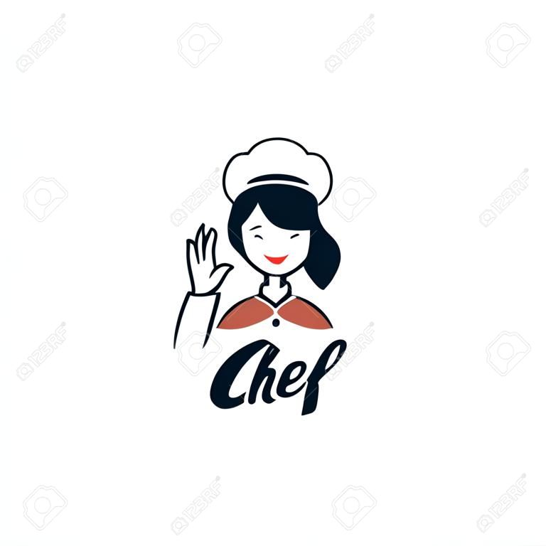 chef woman design isolated on white background