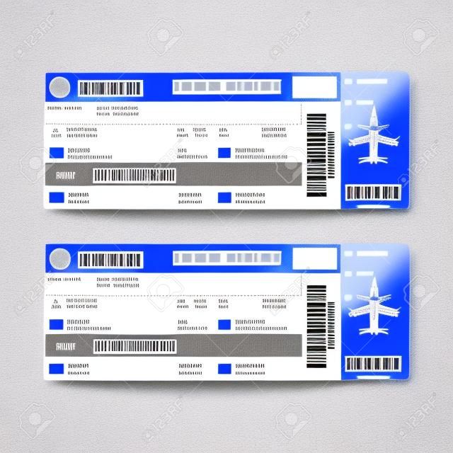 航空会社の搭乗券の白い背景で隔離