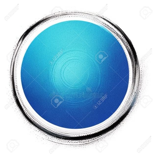 vector penseelstreken cirkels van verf op witte achtergrond. Ink met de hand getekend verf penseel cirkel. Logo, label design element vector illustratie. Zwarte abstracte cirkel.
