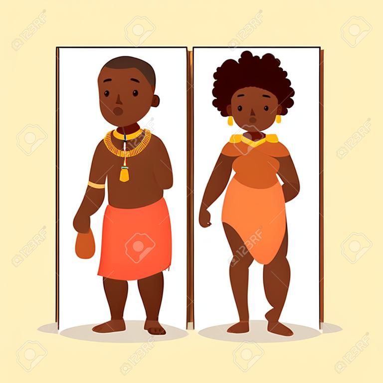 전통적인 의류에 마사이족 아프리카 사람들