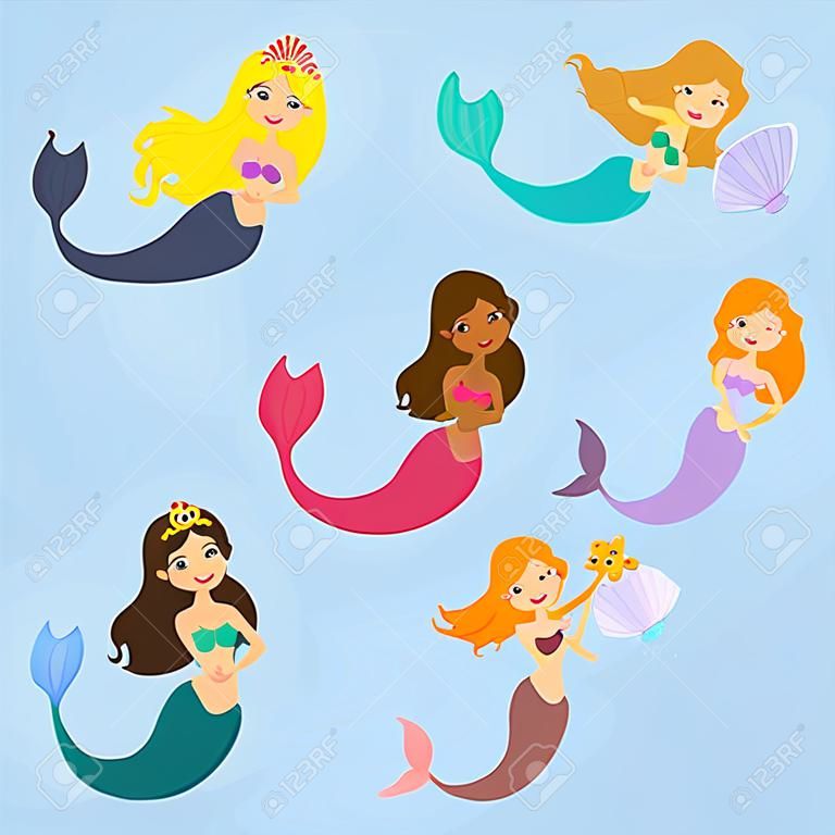 Mermaid character image illustration