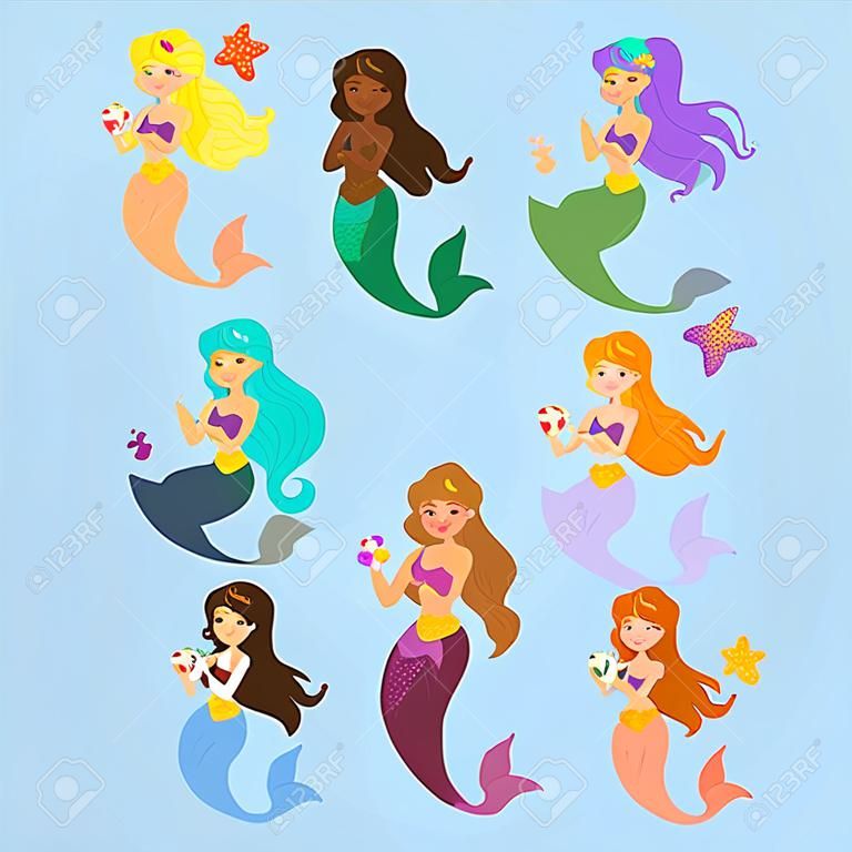 Meerjungfrauscharakter-Bildillustration