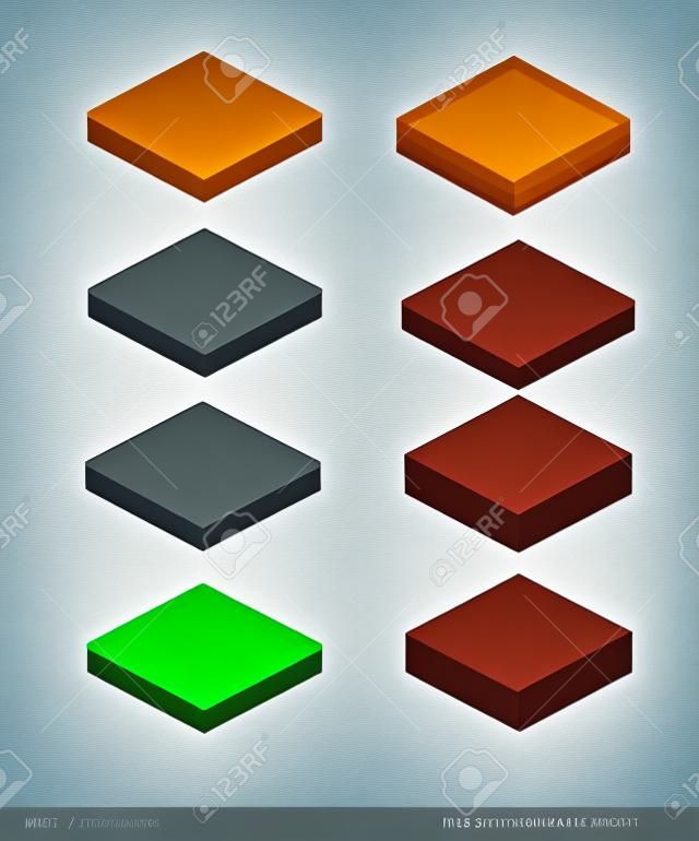 Isometric material for game. Background for game.Materials and textures for the game.