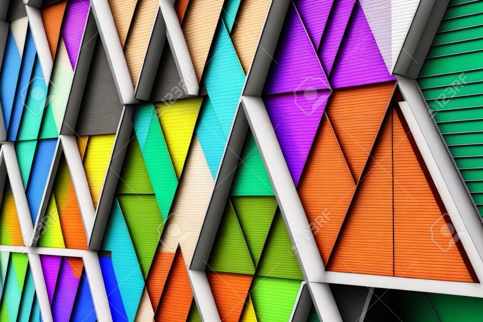 Abstracte close-up van geometrische gebouwbuitenpatronen gemaakt met generatieve AI
