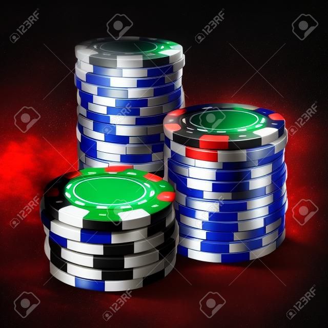 Chips de pilas de Casino